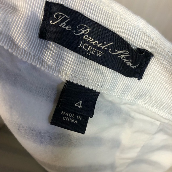 J Crew ‘The Pencil Skirt’ Navy and White Striped Skirt Size 4 Back Zip - Picture 4 of 4